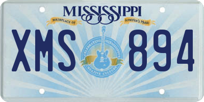MS license plate XMS894