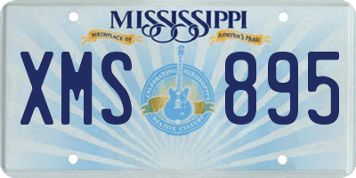 MS license plate XMS895