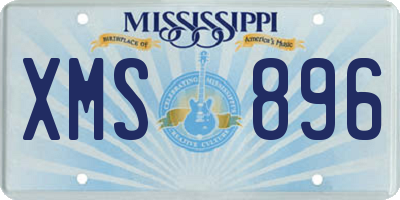 MS license plate XMS896