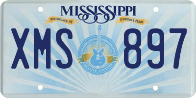 MS license plate XMS897