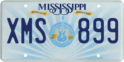 MS license plate XMS899