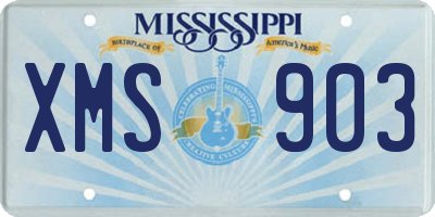 MS license plate XMS903