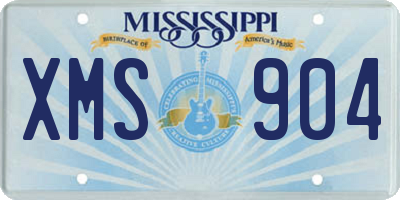 MS license plate XMS904