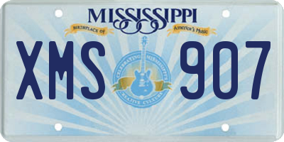 MS license plate XMS907