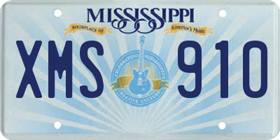 MS license plate XMS910