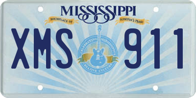MS license plate XMS911
