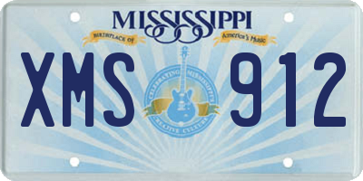 MS license plate XMS912