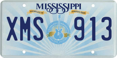 MS license plate XMS913