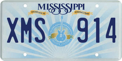 MS license plate XMS914