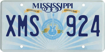 MS license plate XMS924
