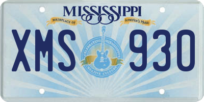 MS license plate XMS930