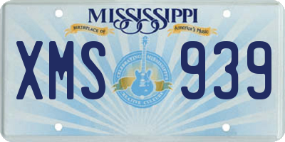 MS license plate XMS939