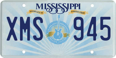 MS license plate XMS945