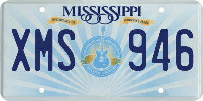 MS license plate XMS946