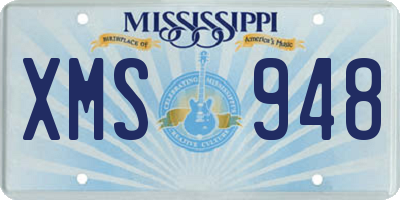 MS license plate XMS948