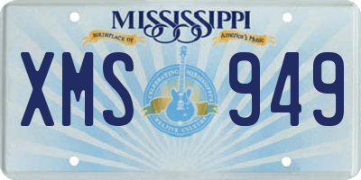 MS license plate XMS949