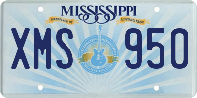 MS license plate XMS950