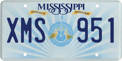 MS license plate XMS951