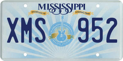 MS license plate XMS952