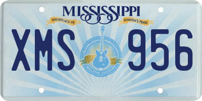 MS license plate XMS956