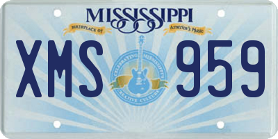 MS license plate XMS959