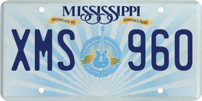 MS license plate XMS960