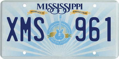 MS license plate XMS961
