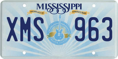 MS license plate XMS963
