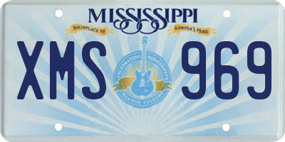 MS license plate XMS969