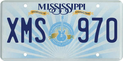 MS license plate XMS970