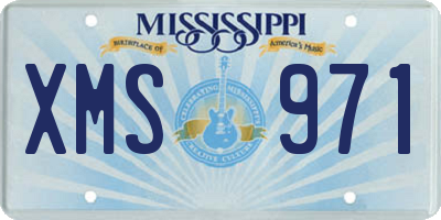MS license plate XMS971