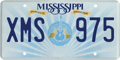 MS license plate XMS975