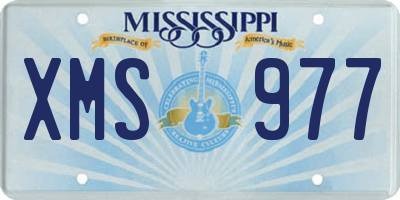 MS license plate XMS977