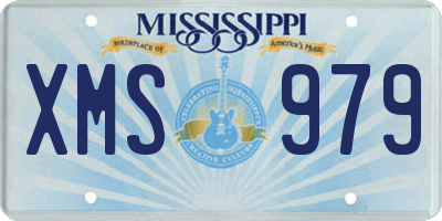MS license plate XMS979