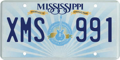 MS license plate XMS991