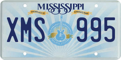 MS license plate XMS995