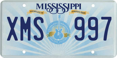 MS license plate XMS997