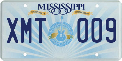 MS license plate XMT009