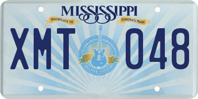MS license plate XMT048