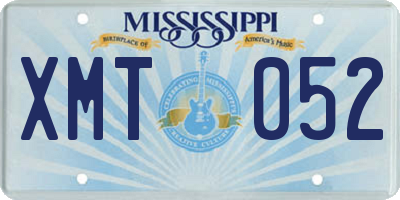 MS license plate XMT052