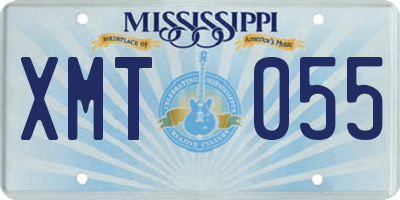 MS license plate XMT055