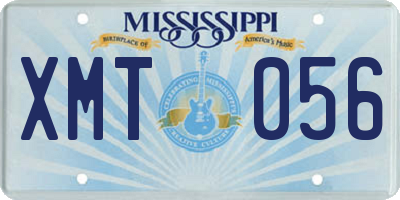MS license plate XMT056