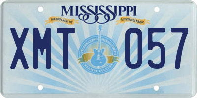 MS license plate XMT057