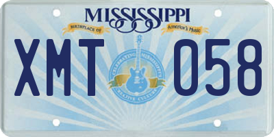 MS license plate XMT058