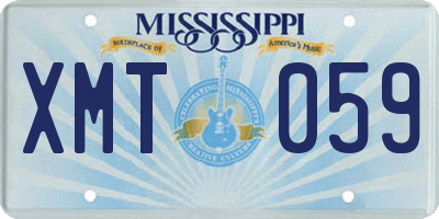 MS license plate XMT059