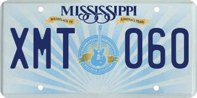 MS license plate XMT060