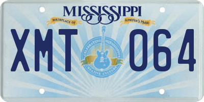 MS license plate XMT064