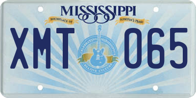 MS license plate XMT065