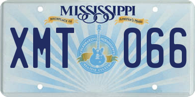 MS license plate XMT066