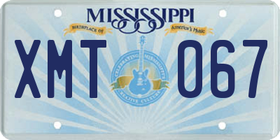 MS license plate XMT067